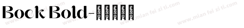 Bock Bold字体转换